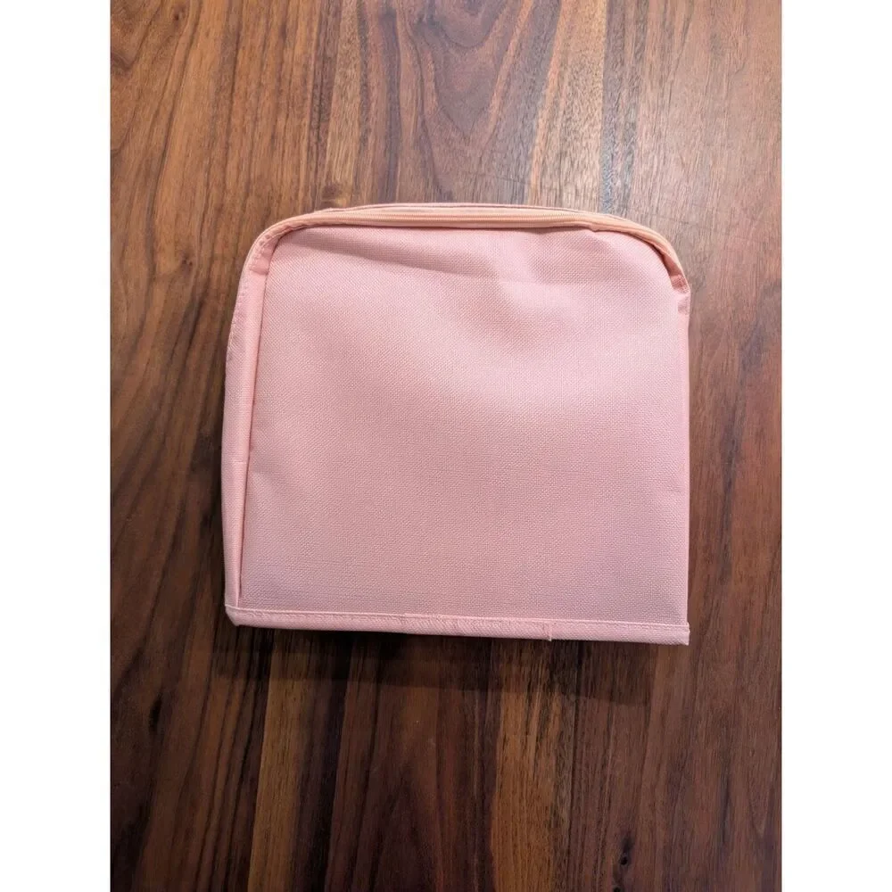 Wqrsbags Women's Pink Pencil Case Toiletries Organizational Pouch Handbag NWOT
